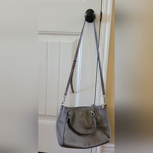 Coach Pebble Leather Shoulder Bag in Gray